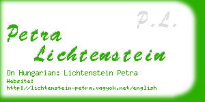 petra lichtenstein business card